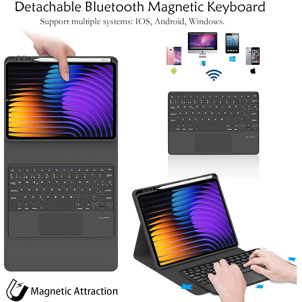 Case for Xiaomi Pad 7/7Pro 11.2 lnch,Detachable keyboard for Xiaomi POCO X1 11.2 inch And for Xiaomi Pad 8/8Pro 11.2 lnch Case
Case for Xiaomi Pad 7/7Pro 11.2 lnch,Detachable keyboard for Xiaomi POCO X1 11.2 inch And for Xiaomi Pad 8/8Pro 11.2 lnch Case