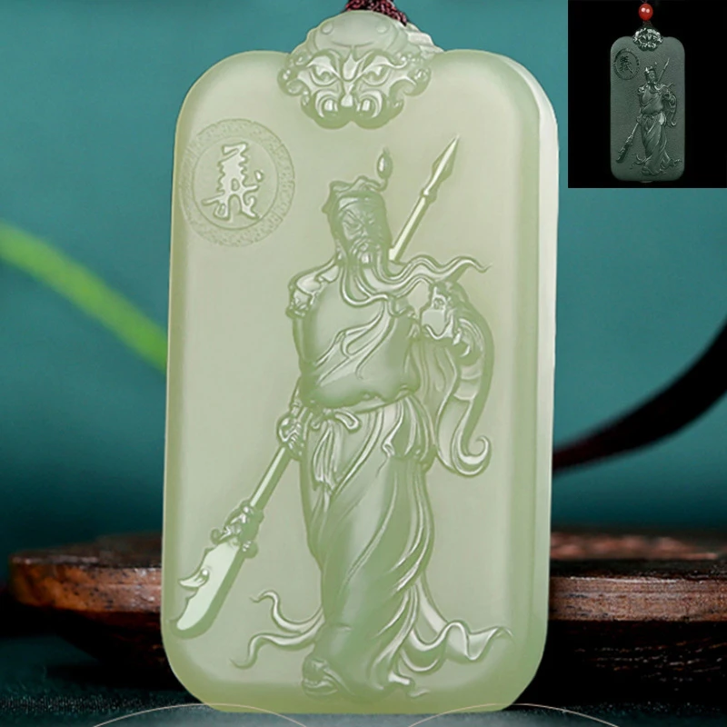 Hetian , and White , Zhongyi Guan Gong Pendant, Jadeite, , Martial God of Wealth, Lake Green Jade P
Hetian , and White , Zhongyi Guan Gong Pendant, Jadeite, , Martial God of Wealth, Lake Green Jade P
