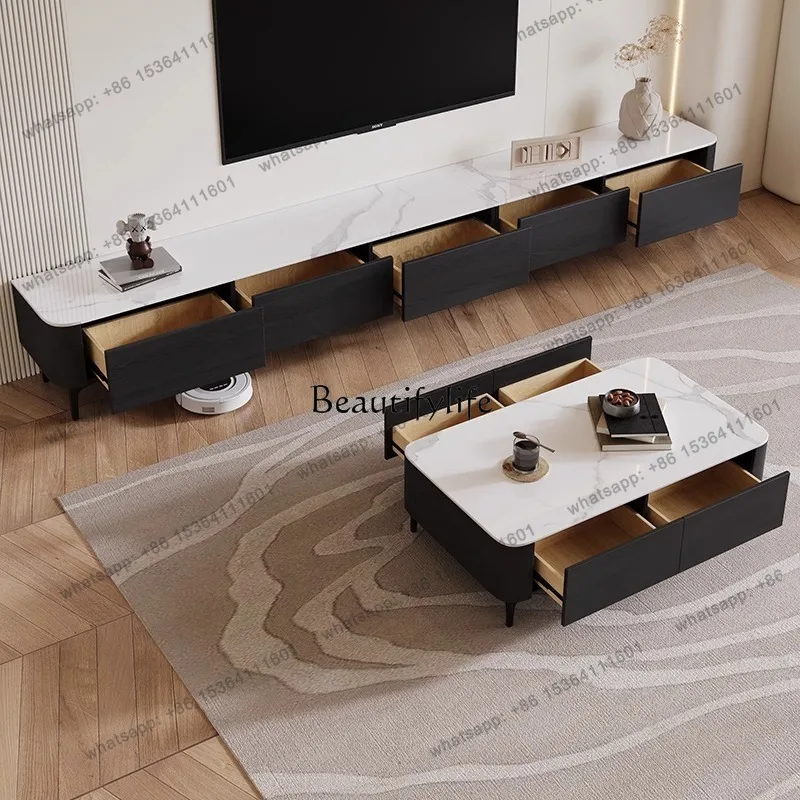 D25Black solid wood coffee table living room small apartment retro home walnut rock board TV cabinet combination
D25Black solid wood coffee table living room small apartment retro home walnut rock board TV cabinet combination