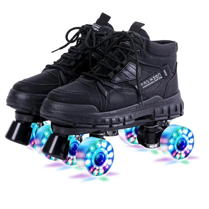 New Boots Quad Wheel Adult Children's Double Row Roller Skates Men Women Ice Skating Shoes Flashing Wheels Sports Shoes
New Boots Quad Wheel Adult Children's Double Row Roller Skates Men Women Ice Skating Shoes Flashing Wheels Sports Shoes