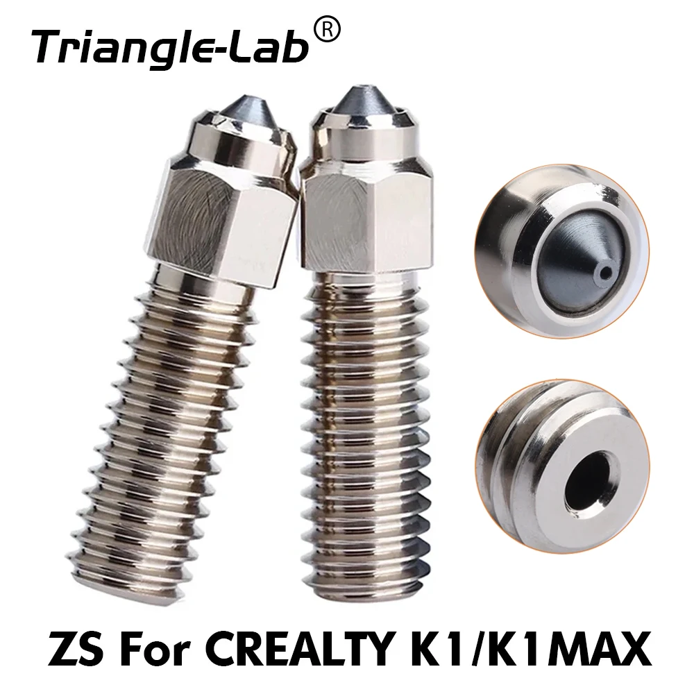 RTrianglelab ZS K1 NOZZLE for CREALITY K1 K1 MAX Nozzle Hardened Steel PLATED COPPER High Temperature Wear Resistant 3D Printer
RTrianglelab ZS K1 NOZZLE for CREALITY K1 K1 MAX Nozzle Hardened Steel PLATED COPPER High Temperature Wear Resistant 3D Printer