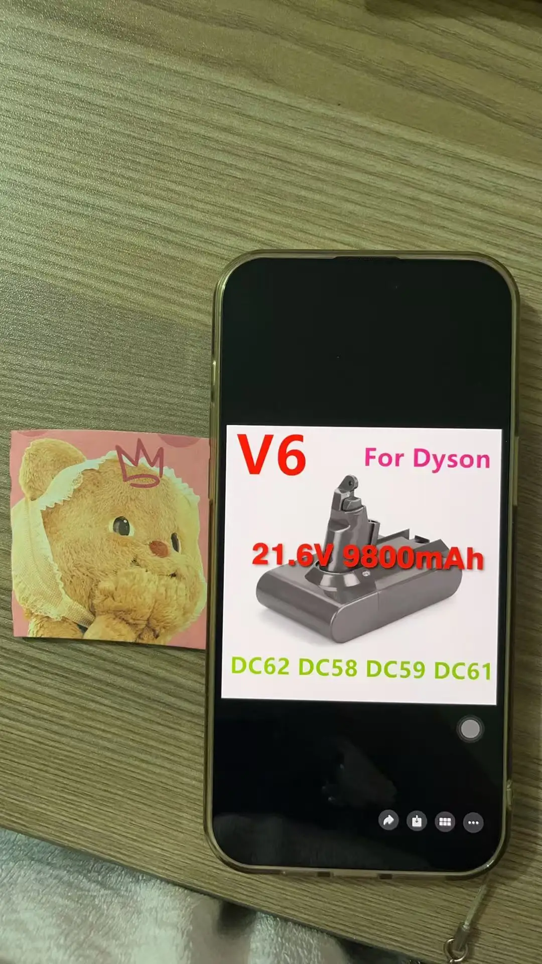 rechargeable lithium-ion 21.6V 9800mAH battery, suitable for Dyson V6 vacuum cleaner Dc58 Dc59 Dc61 Dc62 Dc74 Sv07 Sv03 Sv09 
rechargeable lithium-ion 21.6V 9800mAH battery, suitable for Dyson V6 vacuum cleaner Dc58 Dc59 Dc61 Dc62 Dc74 Sv07 Sv03 Sv09