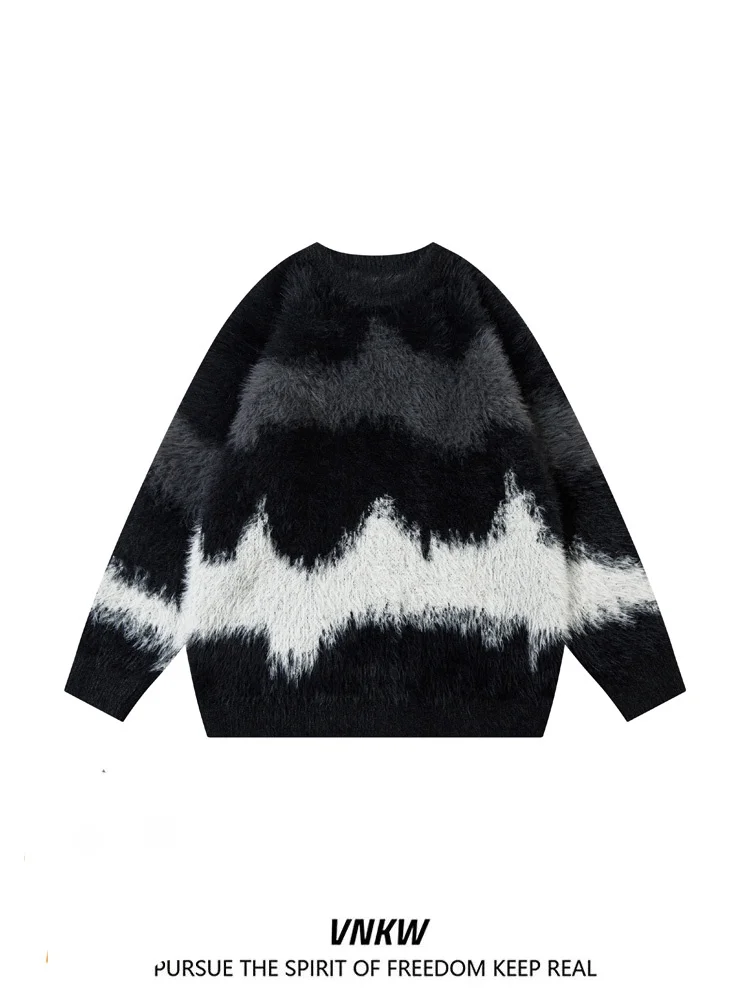 Retro Tie Dye Color Blo Thiened Men's Knitted Sweater Autumn Winter Fake Fur Soft Warm Casual round Ne Top
Retro Tie Dye Color Blo Thiened Men's Knitted Sweater Autumn Winter Fake Fur Soft Warm Casual round Ne Top