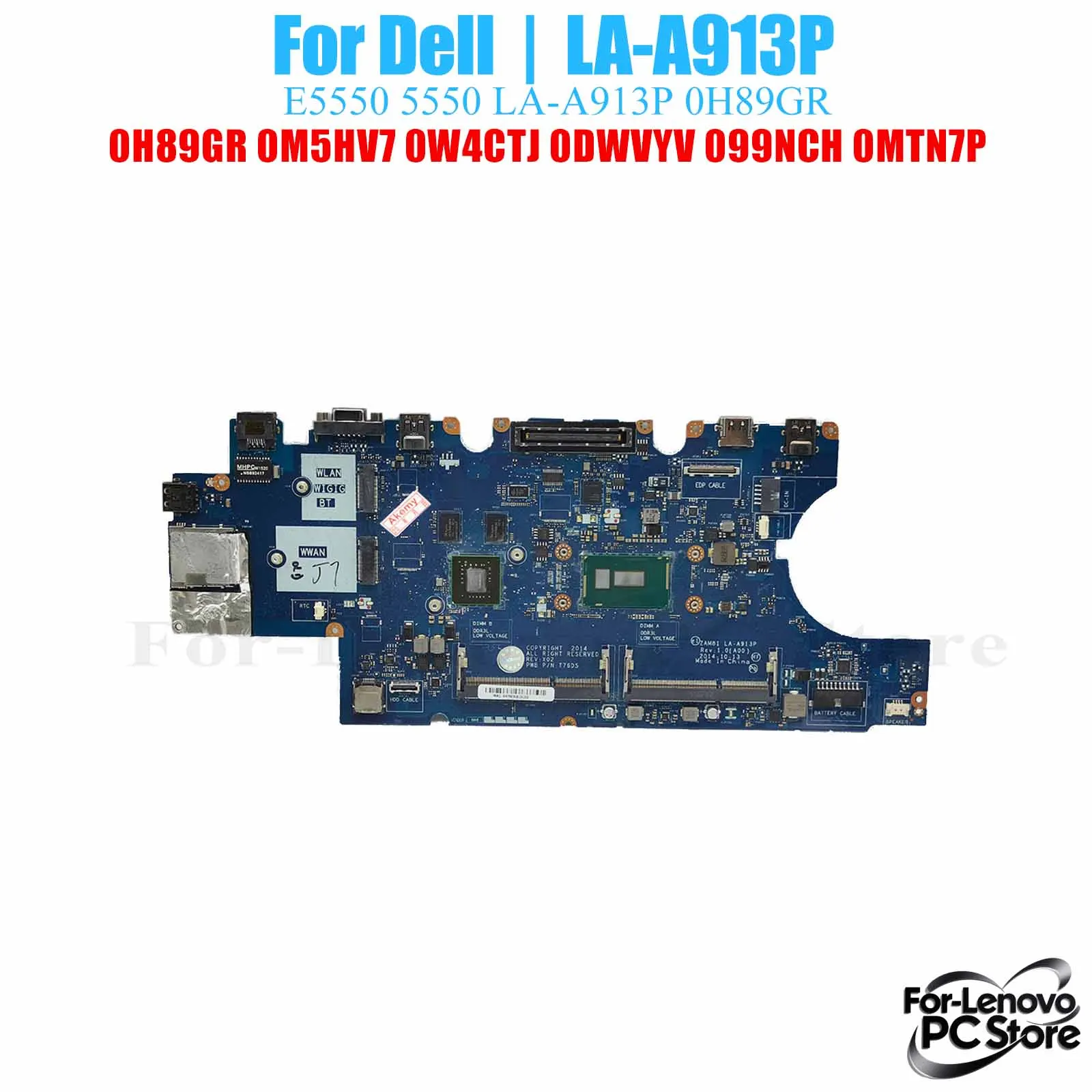 LA-A913P For DELL Vostro 15 3510 LA-A913P Notebook Motherboard 100% Tested Laptop Mainboard
LA-A913P For DELL Vostro 15 3510 LA-A913P Notebook Motherboard 100% Tested Laptop Mainboard