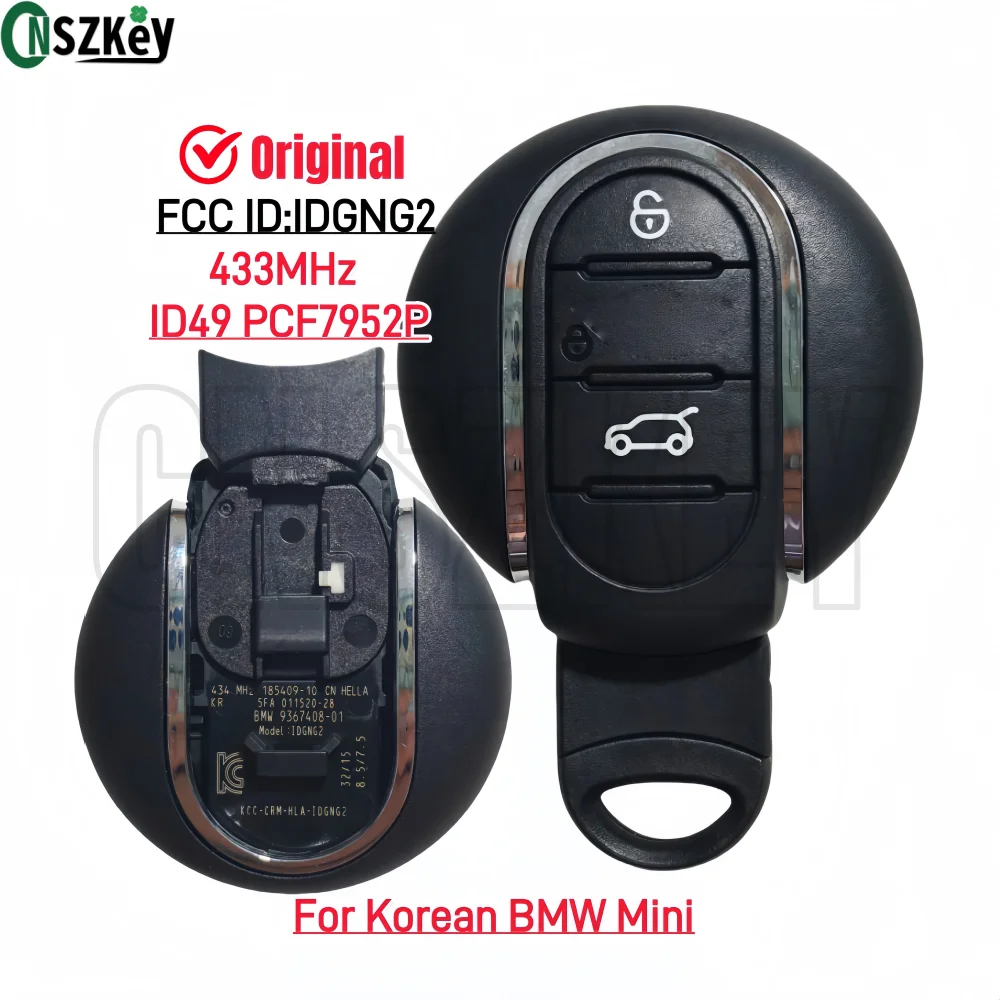 SOLOKEYS IDGNG2 Original Remote Control Key Fro Korea BMW MINI 433Mhz FSK 3Buttons ID49 PCF7953P Chip With Logo Sticker 
SOLOKEYS IDGNG2 Original Remote Control Key Fro Korea BMW MINI 433Mhz FSK 3Buttons ID49 PCF7953P Chip With Logo Sticker