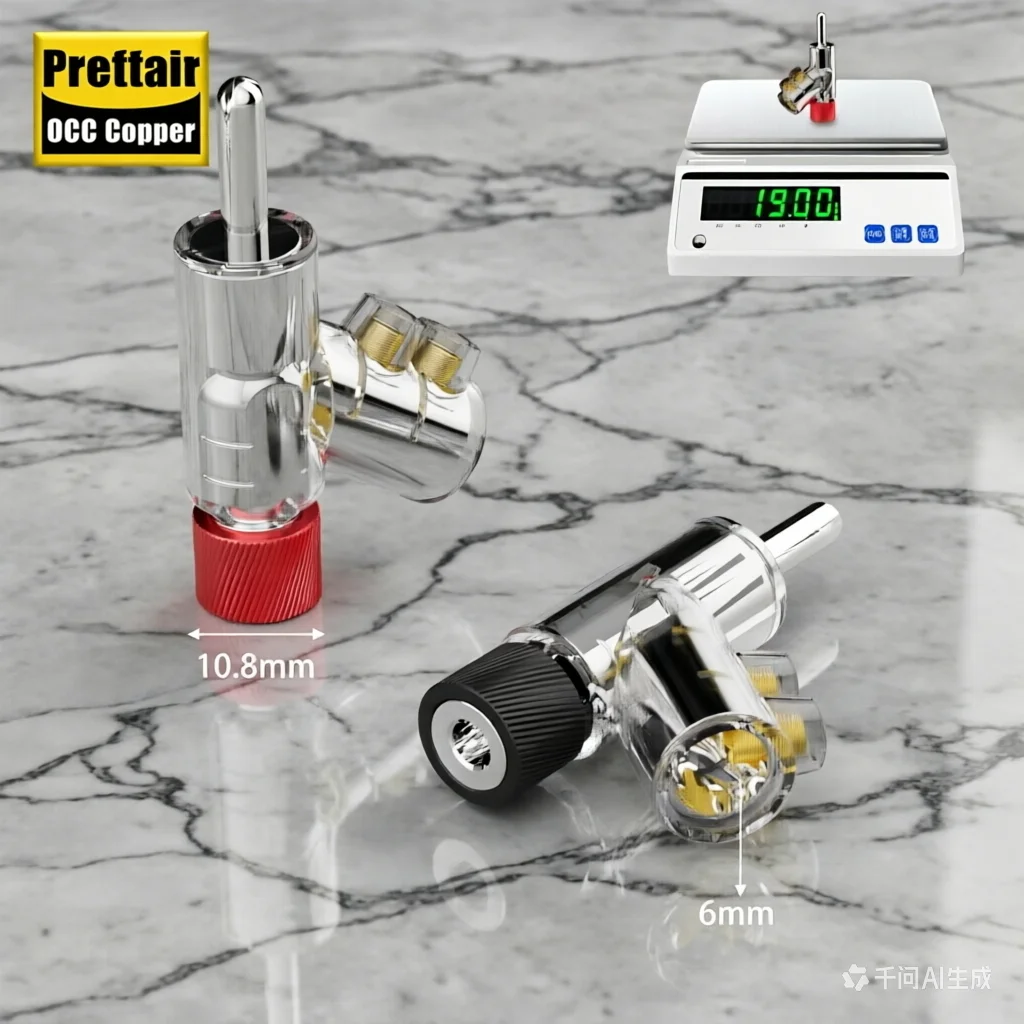 Preffair BA1489 Rhodium/Gold plated Speaker Plugs 45 Degree Double Screw Locking Speaker Banana Plug Lockable Speaker
Preffair BA1489 Rhodium/Gold plated Speaker Plugs 45 Degree Double Screw Locking Speaker Banana Plug Lockable Speaker