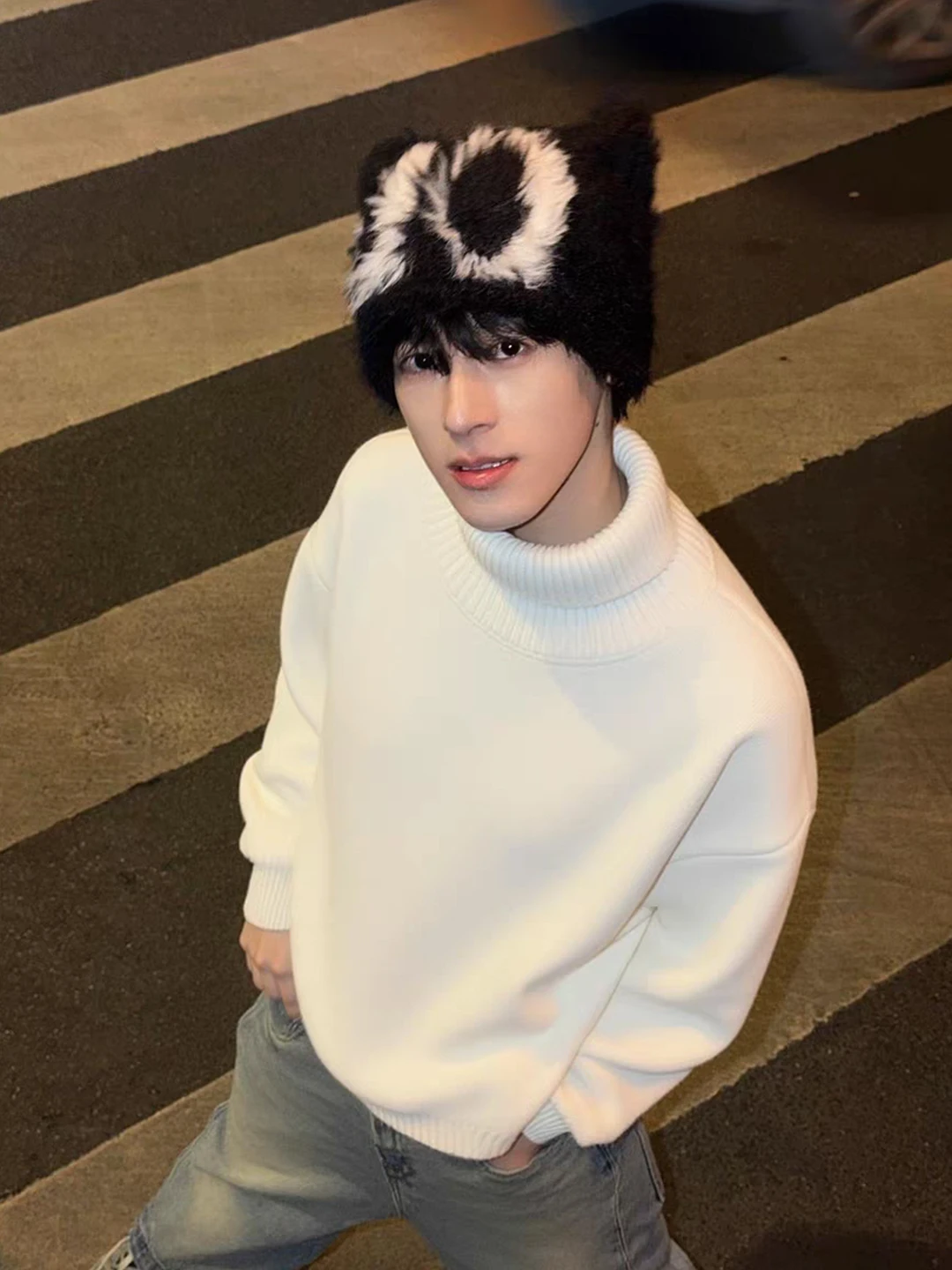 Cleanfit Men's High Collar Fce Lined Knitwear Winter Inner Wear Loose Fit Heavy Gauge Sweater Coat Casual Briti Sle
Cleanfit Men's High Collar Fce Lined Knitwear Winter Inner Wear Loose Fit Heavy Gauge Sweater Coat Casual Briti Sle