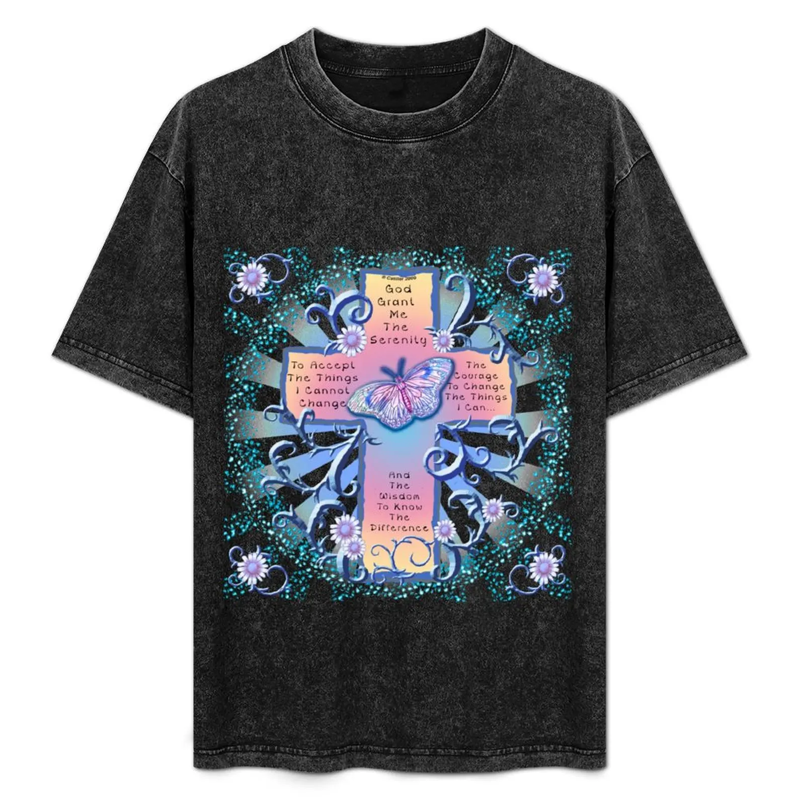 Serenity Christian Cross T-Shirt Casual Pattern Print Tee Shirt
Serenity Christian Cross T-Shirt Casual Pattern Print Tee Shirt