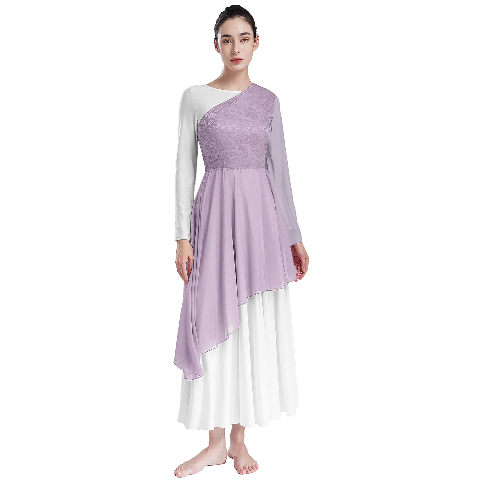 Women Liturgical Praise Modern Contemporary Dance Dress Floral Lace Worship Tunic Dress for Modern Choir Performance Costumes
Women Liturgical Praise Modern Contemporary Dance Dress Floral Lace Worship Tunic Dress for Modern Choir Performance Costumes