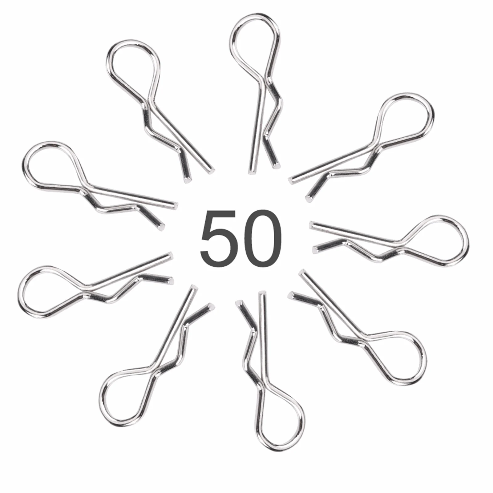 50 Pcs RC Body Clip Pin RC Accessories R Type Body Clip Pin for 1/10 1/12 1/16 Scale Remote Control Car Shell
50 Pcs RC Body Clip Pin RC Accessories R Type Body Clip Pin for 1/10 1/12 1/16 Scale Remote Control Car Shell