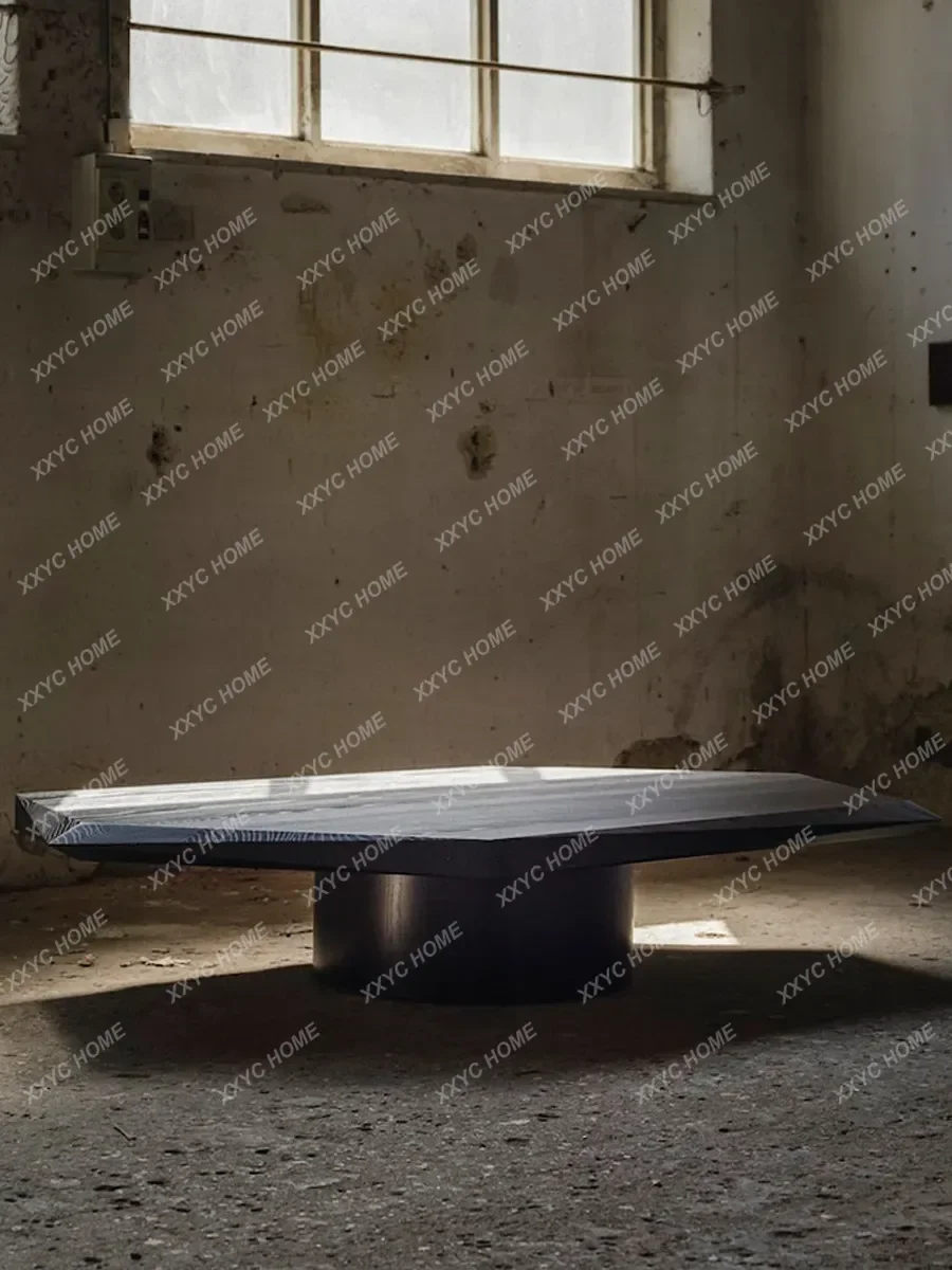 BJ Wabi Sand Wind Irregular Black Special-shaped Solid Wood Coffee Table Modern Living Room Rhombus Minimalist Coffee Table
BJ Wabi Sand Wind Irregular Black Special-shaped Solid Wood Coffee Table Modern Living Room Rhombus Minimalist Coffee Table