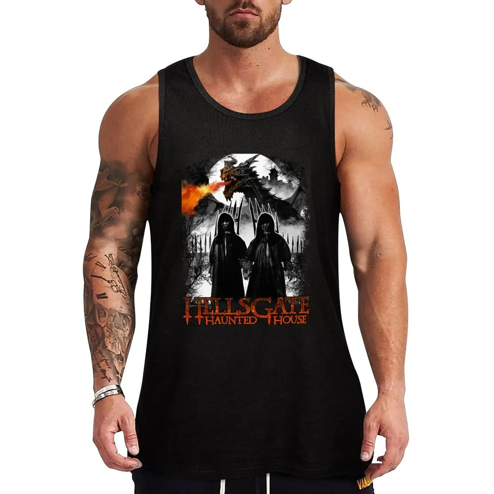 HellsGate Haunted House: Twins with Dragon Tank Top Simple Tank Top Soft Breathable Daily Undershirt
HellsGate Haunted House: Twins with Dragon Tank Top Simple Tank Top Soft Breathable Daily Undershirt