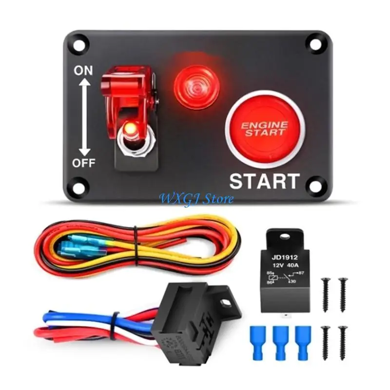 37JE Waterproof 12V 40A Car Starter Start Stop Button Ignition Light Toggle Switch Panel Suitable for Automotive Truck Boats 
37JE Waterproof 12V 40A Car Starter Start Stop Button Ignition Light Toggle Switch Panel Suitable for Automotive Truck Boats