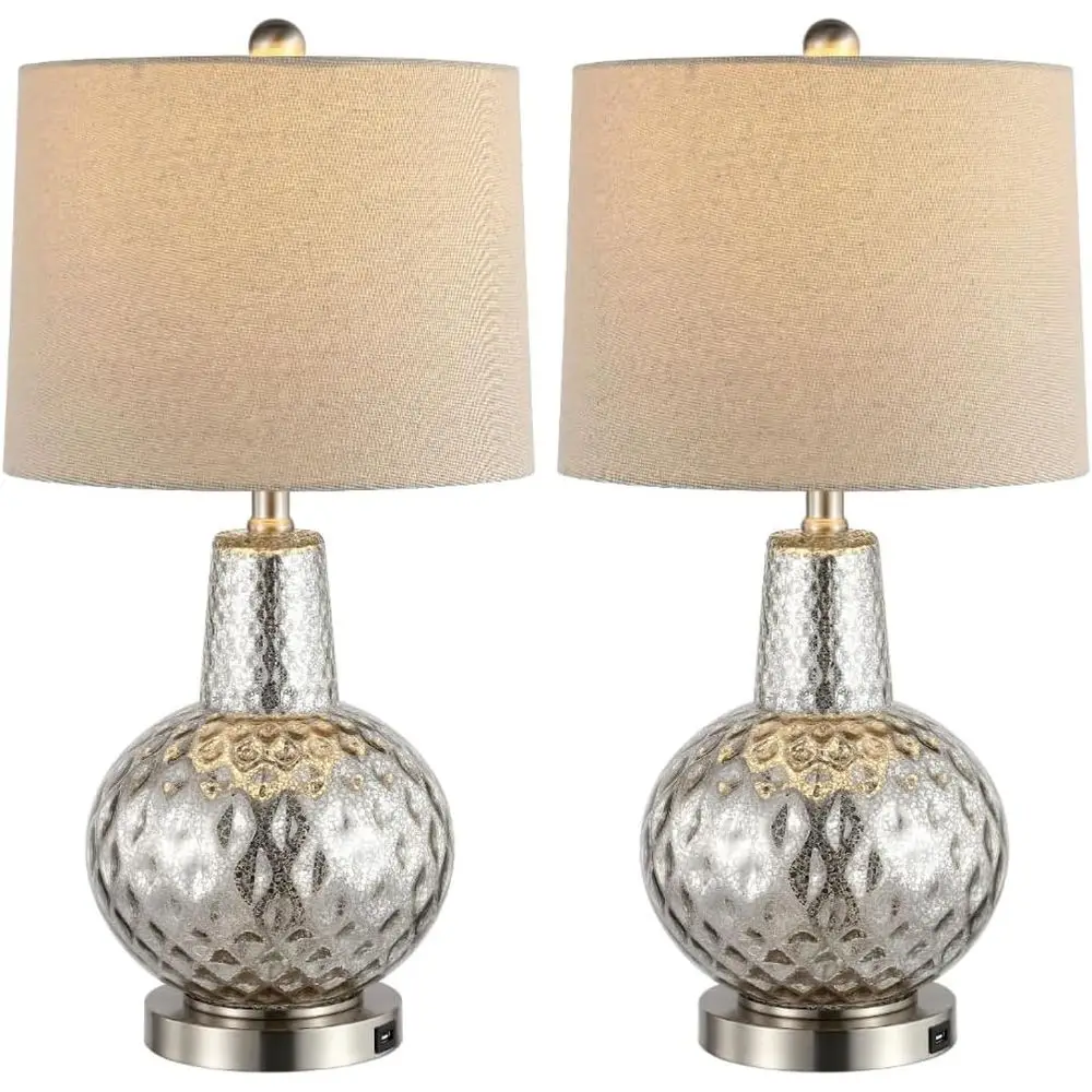 24-inch Silver/Ivory Shade LED Table Lamp for Bedroom, Living Room, Home Office, Desk, Nightstand
24-inch Silver/Ivory Shade LED Table Lamp for Bedroom, Living Room, Home Office, Desk, Nightstand
