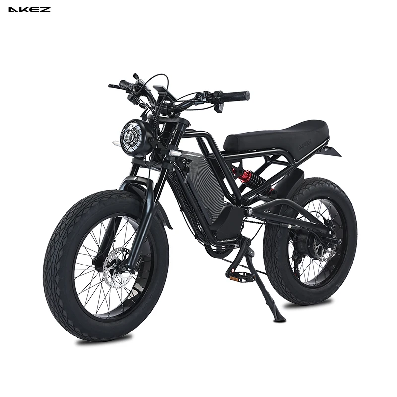 AKEZ 1500W Electric Bike, 52V30Ah EVE Battery 20" Maxxis Fat Tire, Shimano 7-Speed, Hydraulic Disc Brake, Dual Suspension, 55KM/H, 50KM Range, 150KG Load, LED Light, Horn, Turn Signal, LCD Display Off-Road E-Bike with 1-Year Warranty
AKEZ 1500W Electric Bike, 52V30Ah EVE Battery 20" Maxxis Fat Tire, Shimano 7-Speed, Hydraulic Disc Brake, Dual Suspension, 55KM/H, 50KM Range, 150KG Load, LED Light, Horn, Turn Signal, LCD Display Off-Road E-Bike with 1-Year Warranty