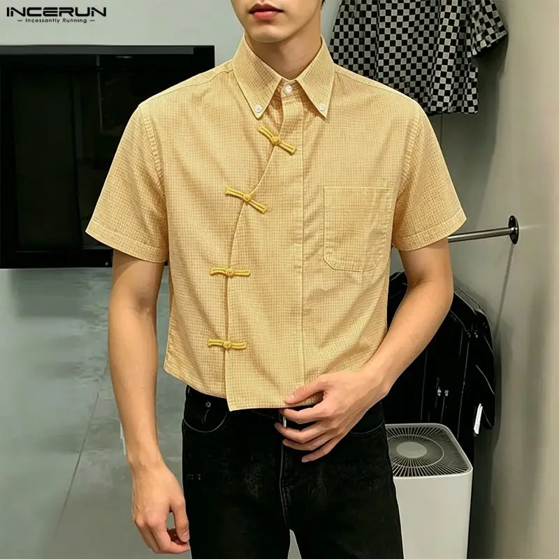 INCERUN Summer 2026 Men's Plaid Shirt Lapel Short Sleeve Vintage Menswear Clothing Streetwear Loose Casual Tops Shirts For Man
INCERUN Summer 2026 Men's Plaid Shirt Lapel Short Sleeve Vintage Menswear Clothing Streetwear Loose Casual Tops Shirts For Man