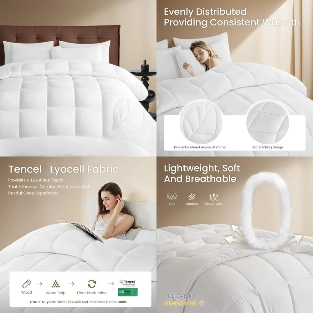 Всесезонное легкое одеяло из тенселя Sophia & William — ультрамягкое, дышащее одеяло Queen для нового комфорта
Всесезонное легкое одеяло из тенселя Sophia & William — ультрамягкое, дышащее одеяло Queen для нового комфорта