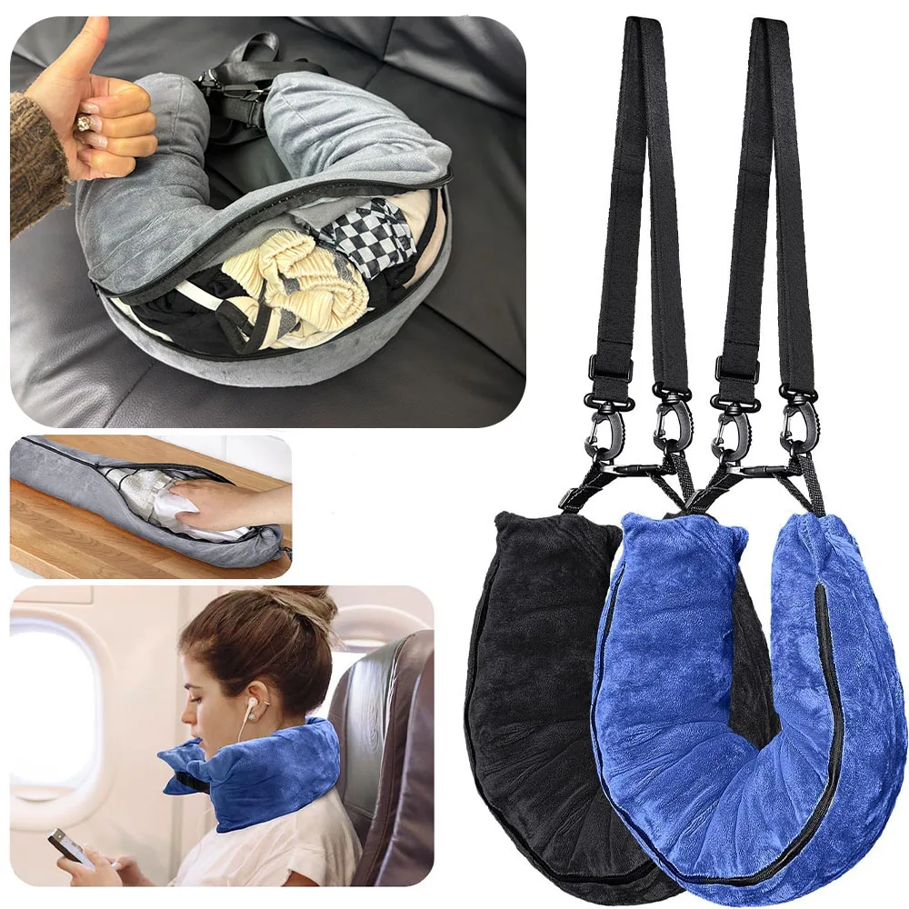 Multifunctional Fillable Travel Neck Pillow bag With Storage Pouch Comfortable U-Shaped Pillow Luggage Pillowcase Portable bag
Multifunctional Fillable Travel Neck Pillow bag With Storage Pouch Comfortable U-Shaped Pillow Luggage Pillowcase Portable bag