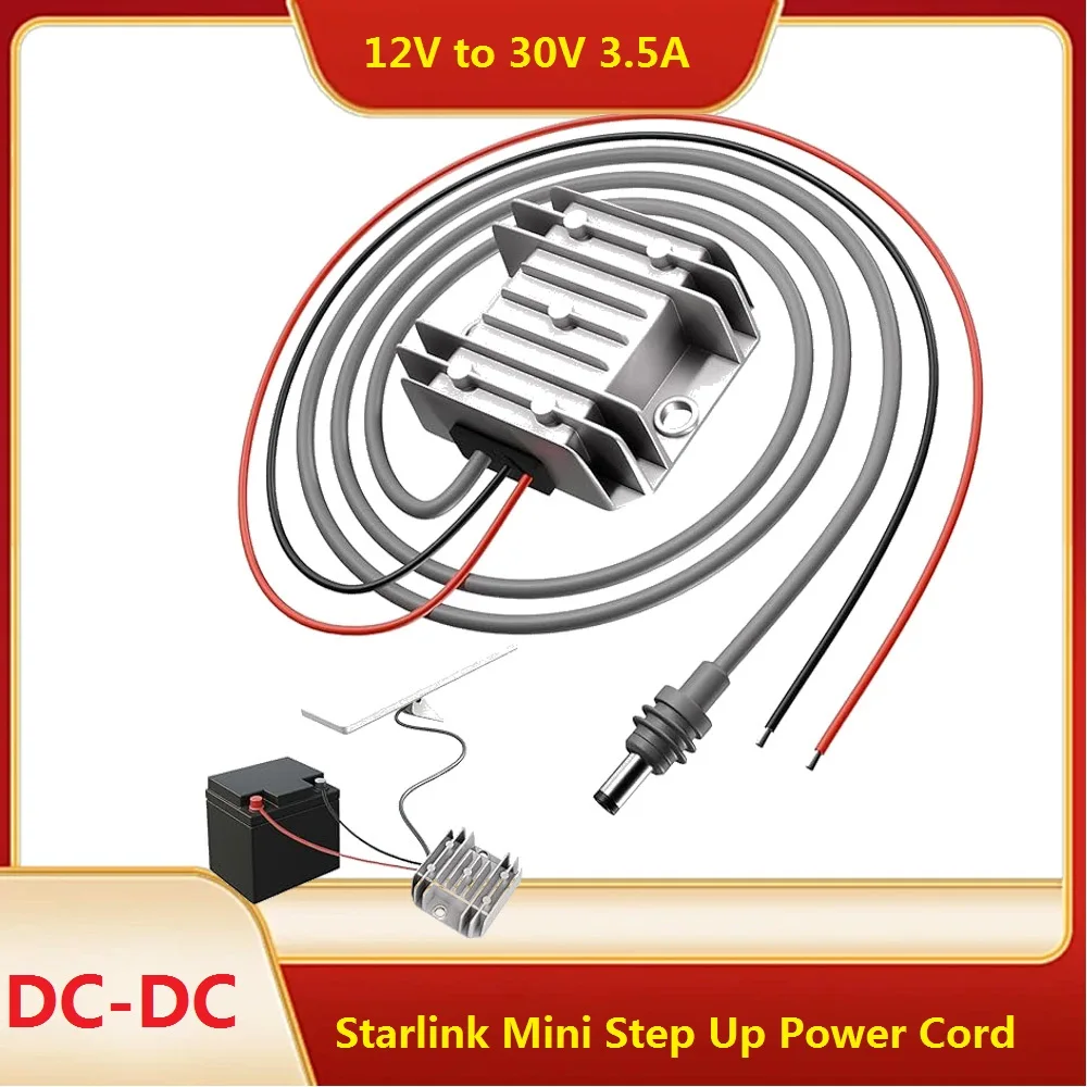 DC-DC Set Up Starlink Mini Cable Adapter Connector with Step Up Converter DC 12V to 30V 3.5A Output Power Cable
DC-DC Set Up Starlink Mini Cable Adapter Connector with Step Up Converter DC 12V to 30V 3.5A Output Power Cable