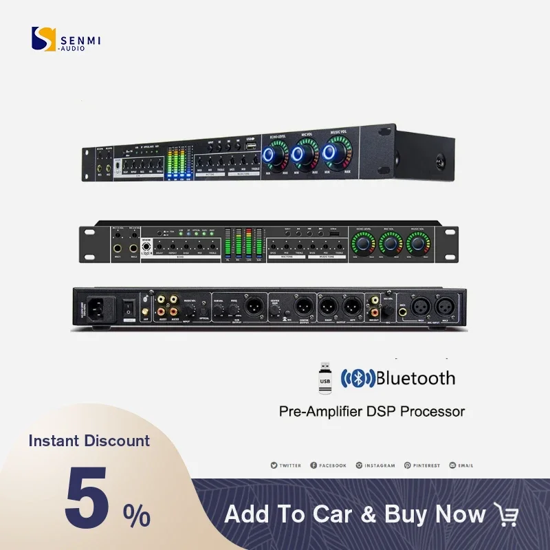 Karaoke Effector Dsp Processing High Quality With Usb Reverb And Bluetooth For Family Karaoke 
Karaoke Effector Dsp Processing High Quality With Usb Reverb And Bluetooth For Family Karaoke