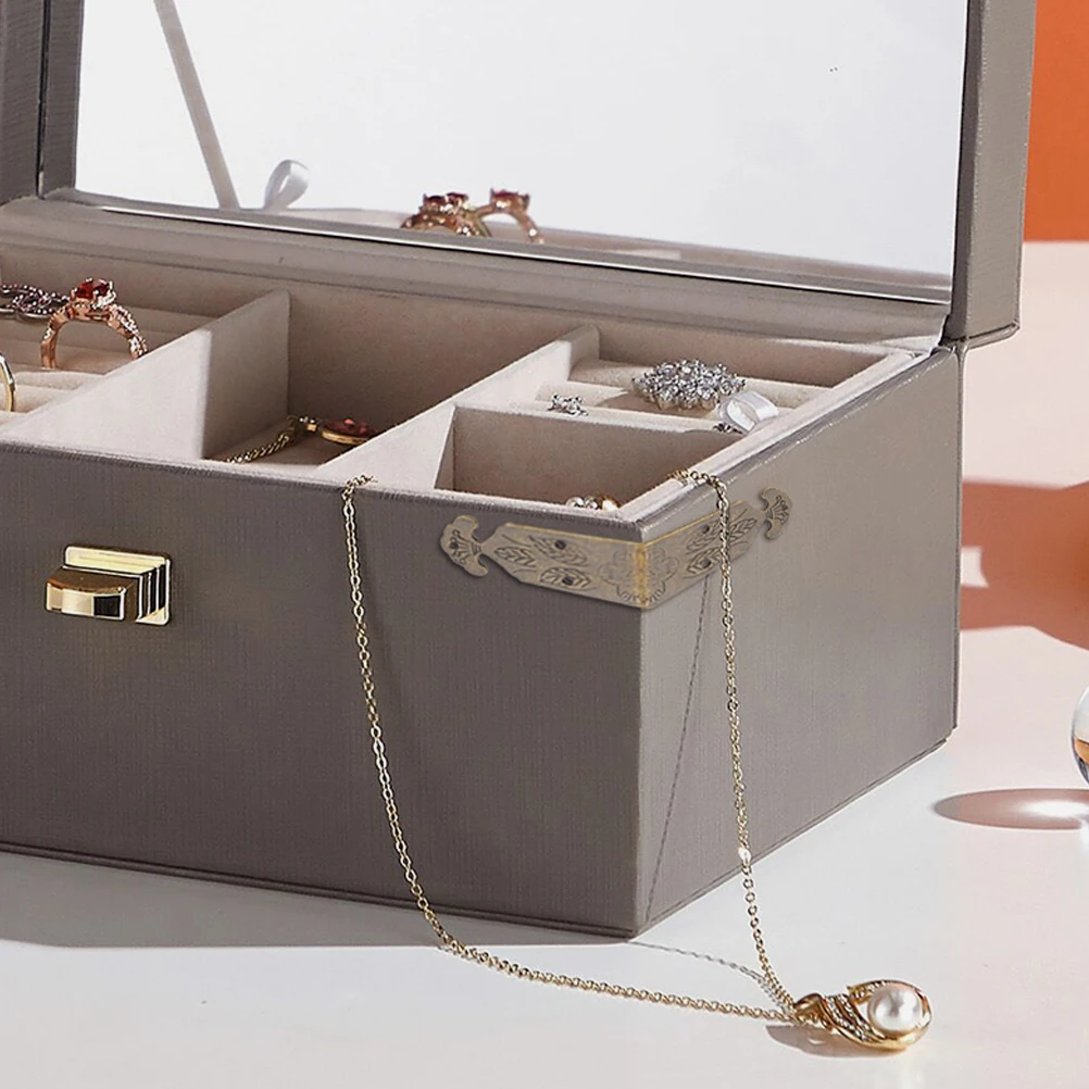 8pcs Vintage Brass Protectors Wood Box Guards Cabinet Braces Jewelry Case Edge Covers Screws Included Furniture Guard For Wooden 
8pcs Vintage Brass Protectors Wood Box Guards Cabinet Braces Jewelry Case Edge Covers Screws Included Furniture Guard For Wooden