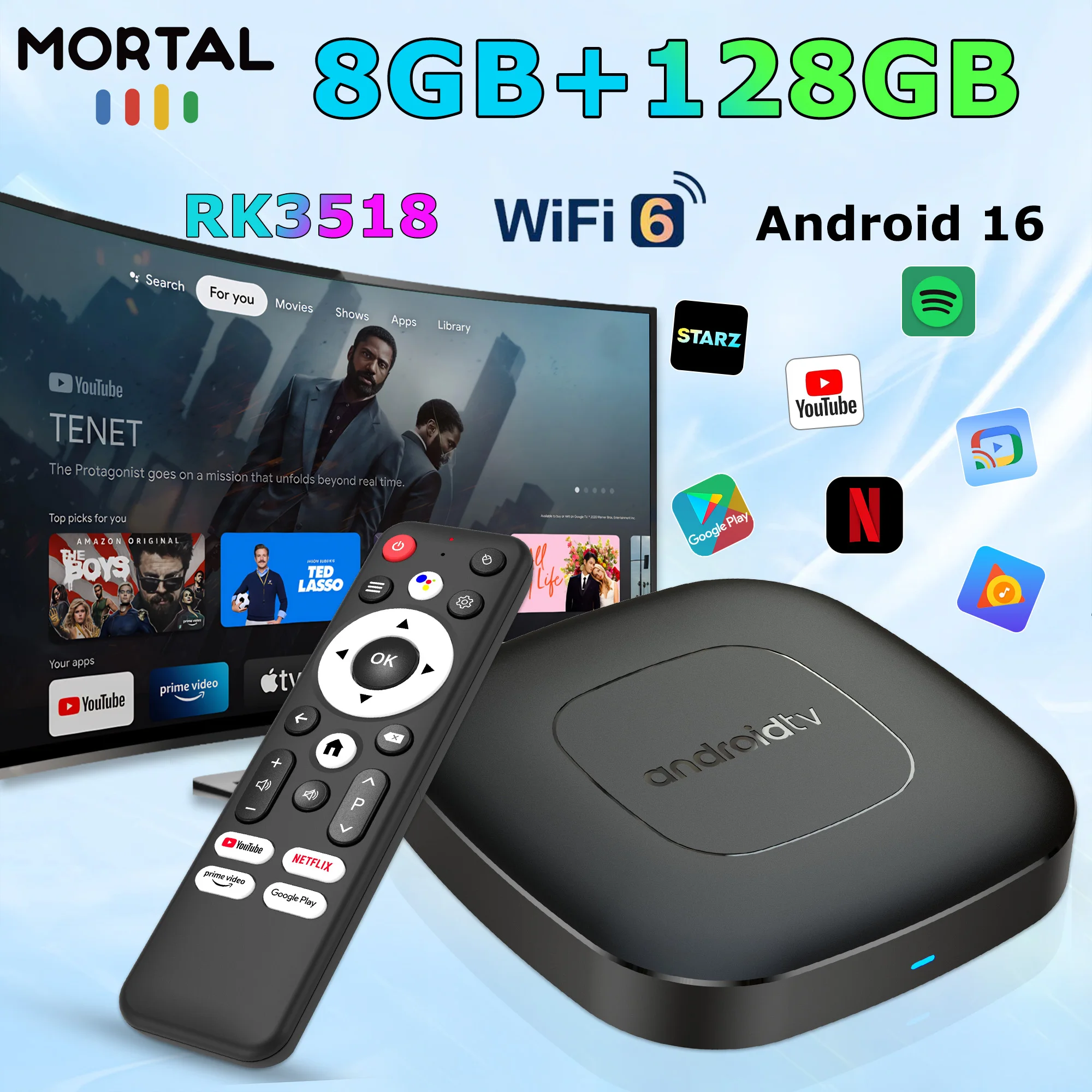 ТВ-приставка HOT T1 Android 16.0 RK3518 8 ГБ 128 ГБ Google Voice BT5.0 WiFi 6 Youtube 8K HDR10 Видеодекодер Медиаплеер Mortal TV Box
ТВ-приставка HOT T1 Android 16.0 RK3518 8 ГБ 128 ГБ Google Voice BT5.0 WiFi 6 Youtube 8K HDR10 Видеодекодер Медиаплеер Mortal TV Box