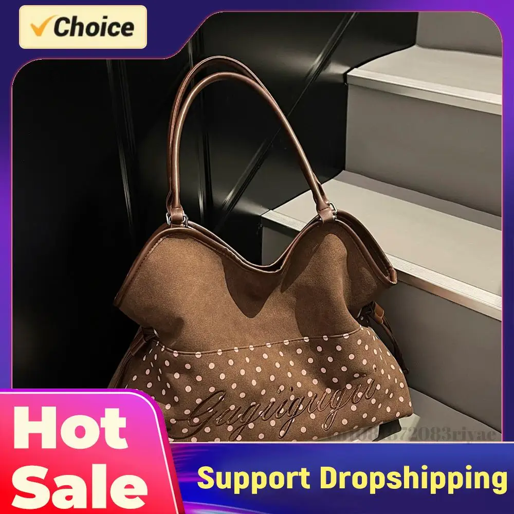 Women Faux Suede Shoulder Bags Polka Dot Underarm Bag for Work Shopping Travel Daily
Women Faux Suede Shoulder Bags Polka Dot Underarm Bag for Work Shopping Travel Daily
