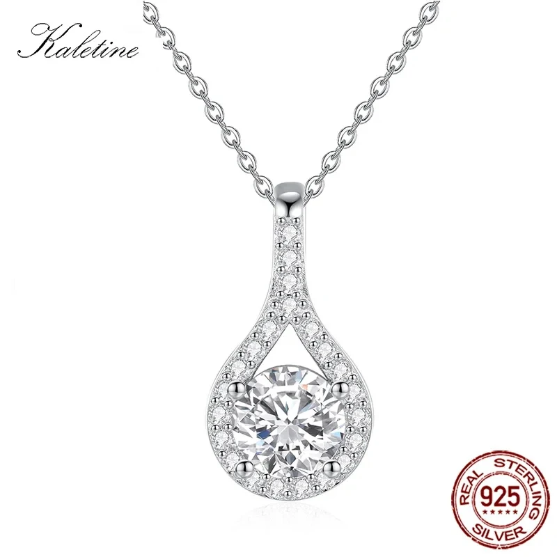 KALETINE White Zircon Necklace for Women Sparkling 925 Sterling Silver Jewelry Water Drop Pendant Girls Birthday Gift
KALETINE White Zircon Necklace for Women Sparkling 925 Sterling Silver Jewelry Water Drop Pendant Girls Birthday Gift