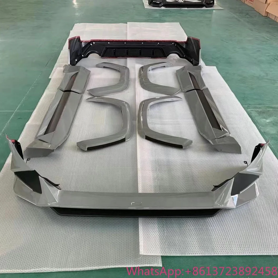 Upgrade Front & Rear Lower Bumper Side Skirts Fender Flares Body Kit for Toyota RAV4 TRD Sport 2019+