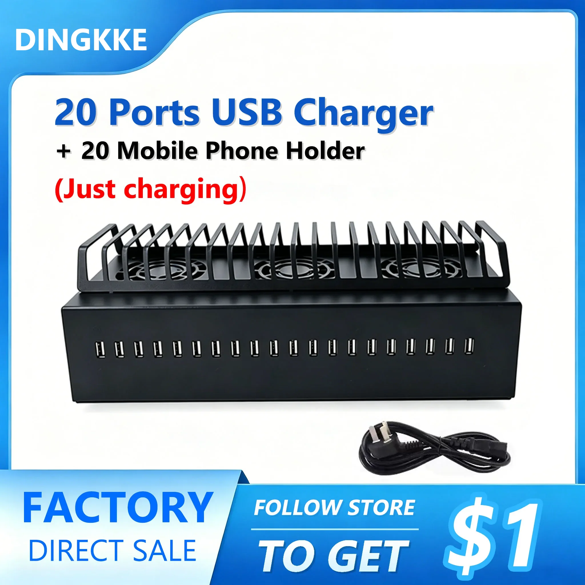 20-Port 200W USB Charger Stand Support Bracket Desktop for Multiple Devices
20-Port 200W USB Charger Stand Support Bracket Desktop for Multiple Devices