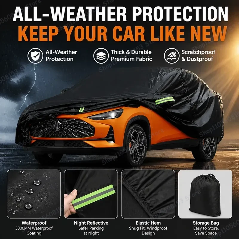 For MG One Car Cover UV Protection Rain Snow Dust Resistant Outdoor Full Coverage Auto Shade Umbrella Black Heavy Duty
For MG One Car Cover UV Protection Rain Snow Dust Resistant Outdoor Full Coverage Auto Shade Umbrella Black Heavy Duty