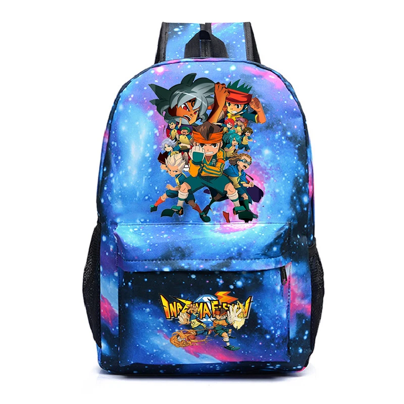 Рюкзак для студентов колледжа Inazuma Eleven Go с узором, мужской рюкзак с героями мультфильмов Harajuku, школьные сумки Inazuma Eleven Go, сумка на плечо в стиле аниме Mochila 
Рюкзак для студентов колледжа Inazuma Eleven Go с узором, мужской рюкзак с героями мультфильмов Harajuku, школьные сумки Inazuma Eleven Go, сумка на плечо в стиле аниме Mochila