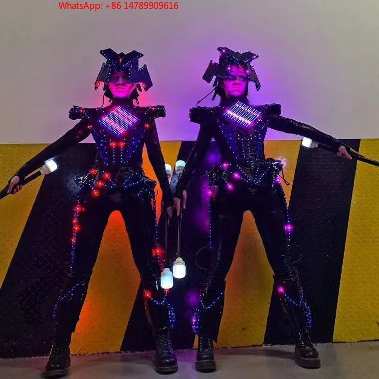 LED Luminous Robot CostumeFashion LED Lady Apparel Glowing Women's Peorce Wear Clothing Led Luminous Robot Costumes For Nightc
LED Luminous Robot CostumeFashion LED Lady Apparel Glowing Women's Peorce Wear Clothing Led Luminous Robot Costumes For Nightc