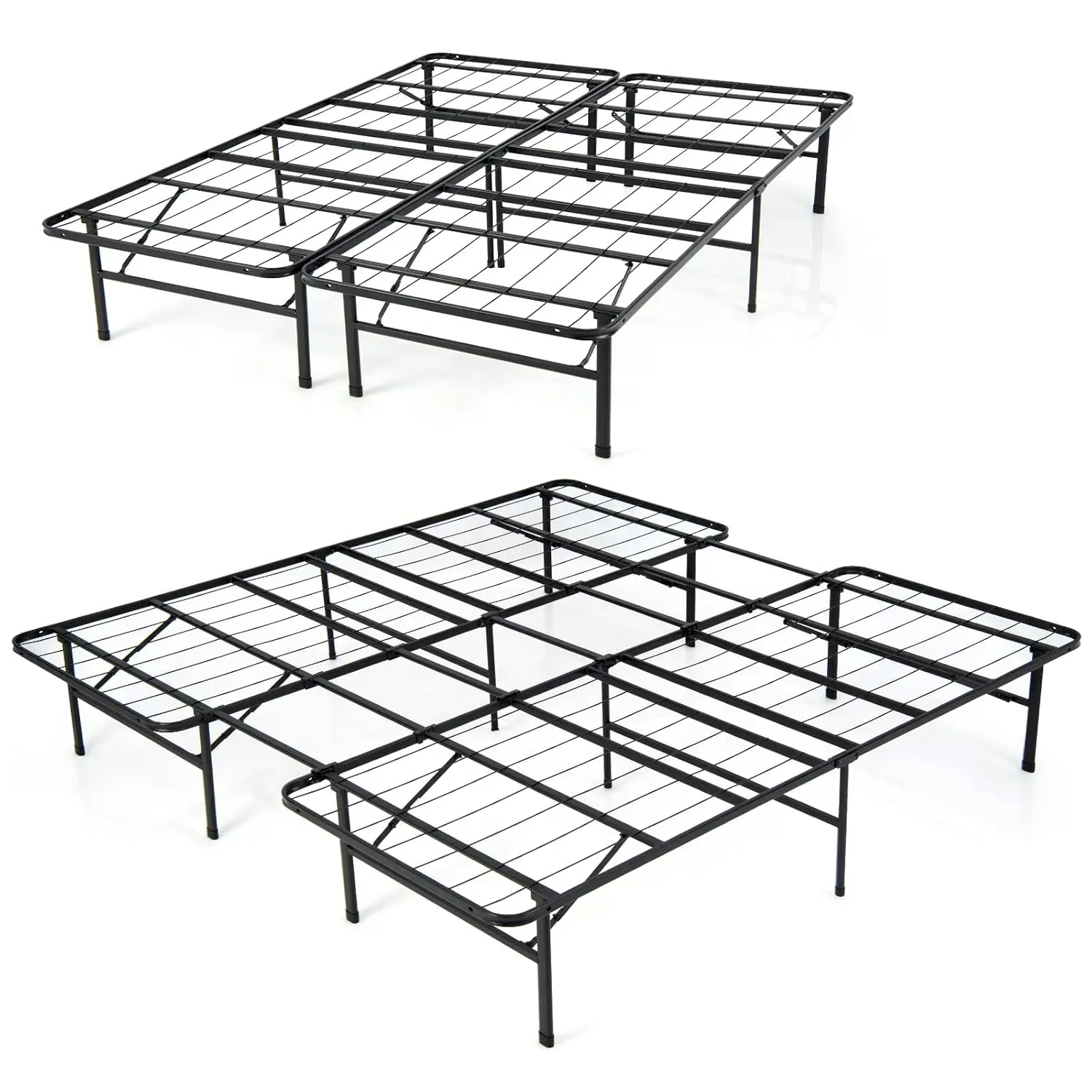 Folding Bed Frame, Queen/King Size Portable Bed Base for Kids, Teens & Adults, Tool-Free Assembly, No Box Spring Needed, 660 LBS
Folding Bed Frame, Queen/King Size Portable Bed Base for Kids, Teens & Adults, Tool-Free Assembly, No Box Spring Needed, 660 LBS