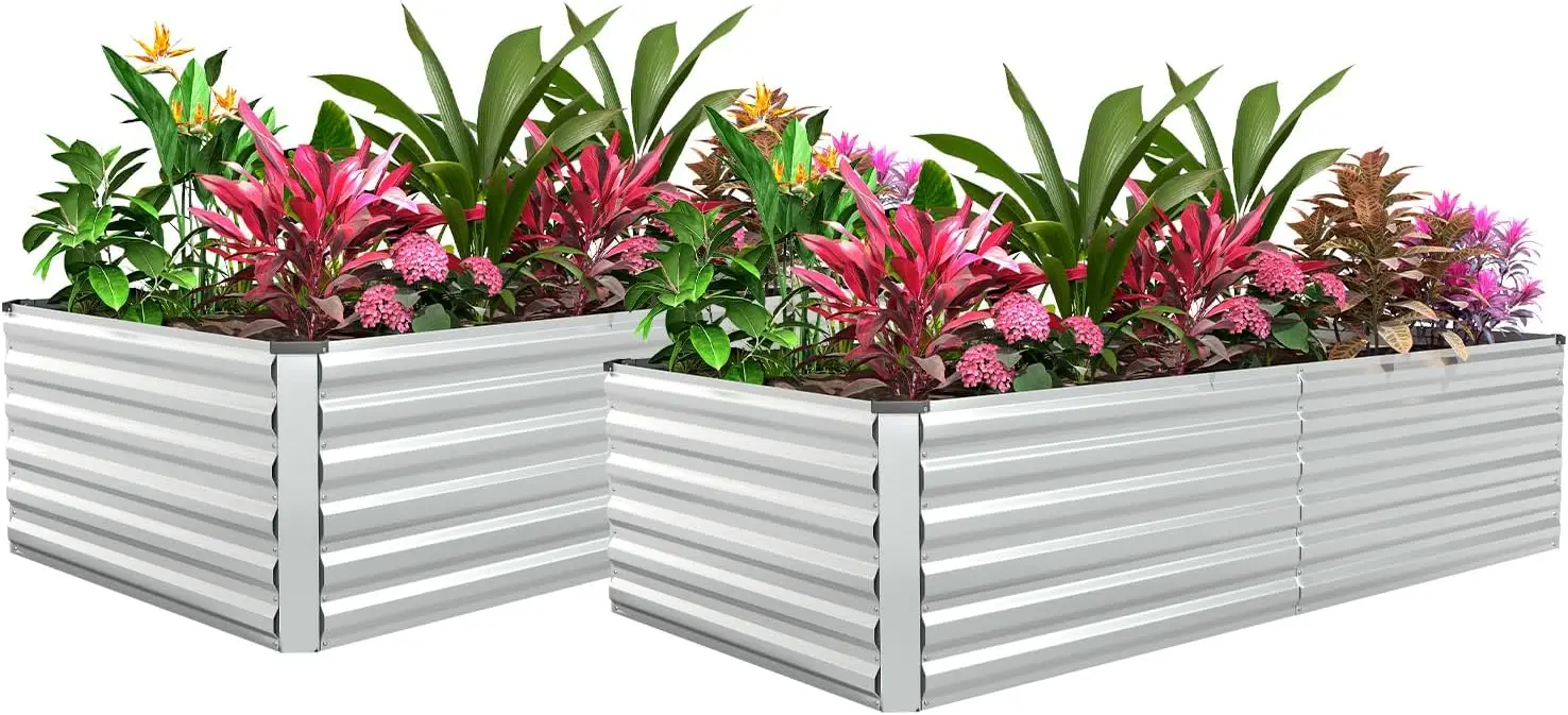 2pcs 8x4x2ft Galvanized Raised Garden Bed, Planter Raised Garden Boxes Outdoor, Large Metal Raised Beds for Gardening
2pcs 8x4x2ft Galvanized Raised Garden Bed, Planter Raised Garden Boxes Outdoor, Large Metal Raised Beds for Gardening