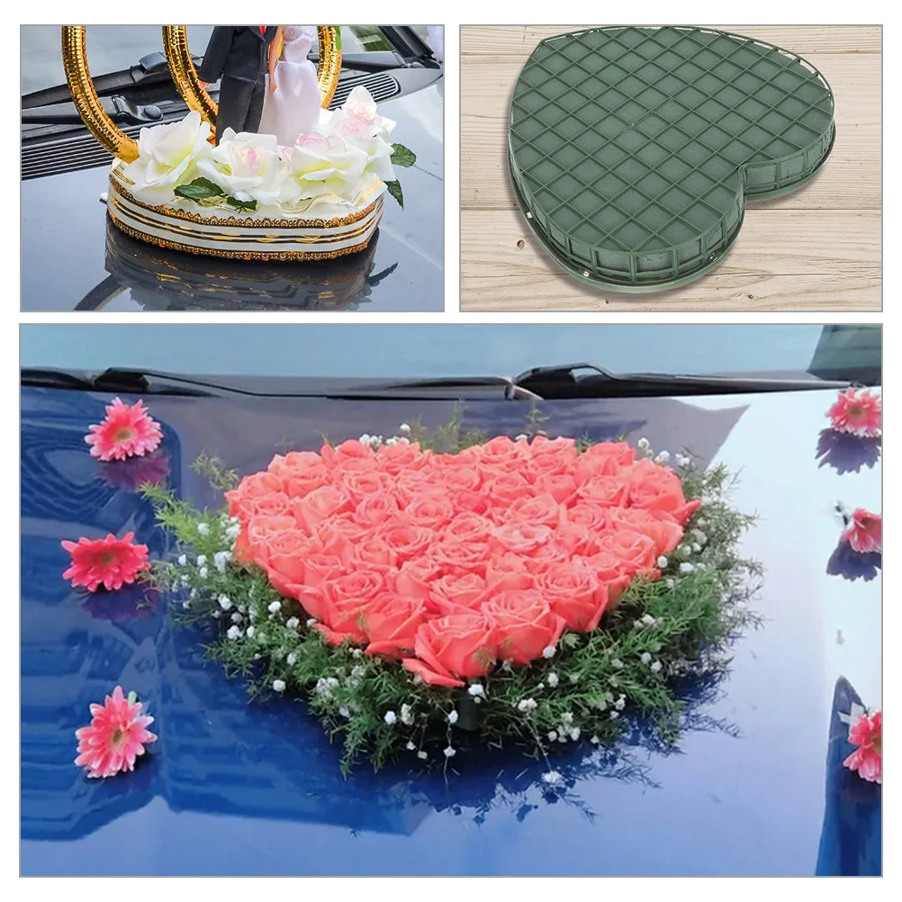 2pcs Wedding Arrangement Base Flower Mud Cage Heart Shape Floral Holder Car Decor Fresh Green Floral Mud Blocks Suction Cup Tray
2pcs Wedding Arrangement Base Flower Mud Cage Heart Shape Floral Holder Car Decor Fresh Green Floral Mud Blocks Suction Cup Tray