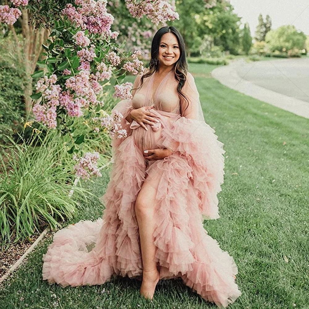 Customized Tulle Bridal Dress Perspective Sheer Skirt Long Robe Puffy Women Boudoir Sleepwear Maternity Gown Nightwear Pajamas
Customized Tulle Bridal Dress Perspective Sheer Skirt Long Robe Puffy Women Boudoir Sleepwear Maternity Gown Nightwear Pajamas