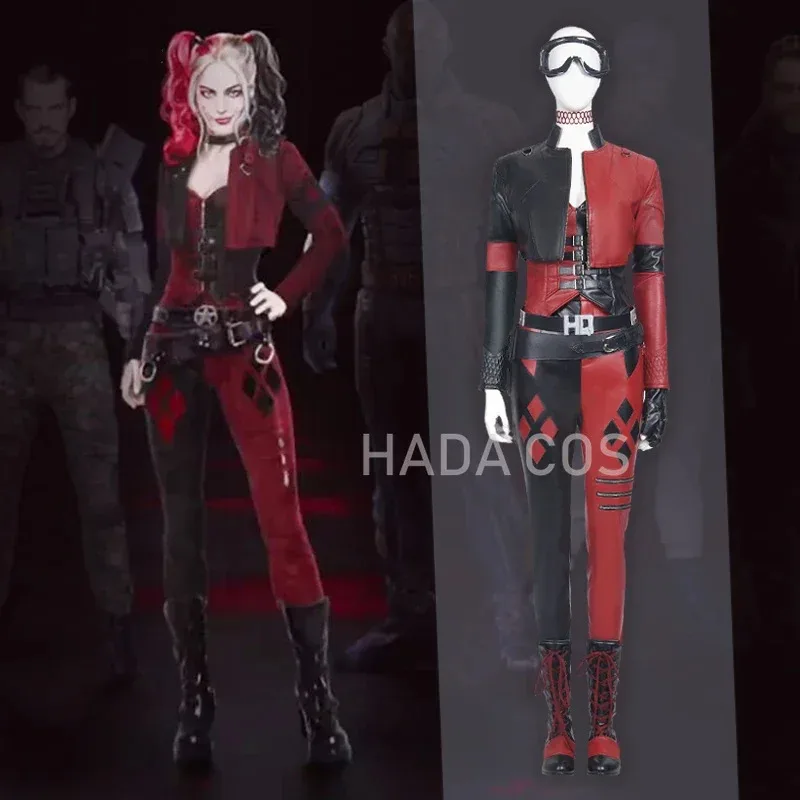 Suicide 2021 Squad Harly Cosplay Costume Quin Halloween Role Play Party Dresses Costume Made Leather Black Red Combat Uni OT5627
Suicide 2021 Squad Harly Cosplay Costume Quin Halloween Role Play Party Dresses Costume Made Leather Black Red Combat Uni OT5627