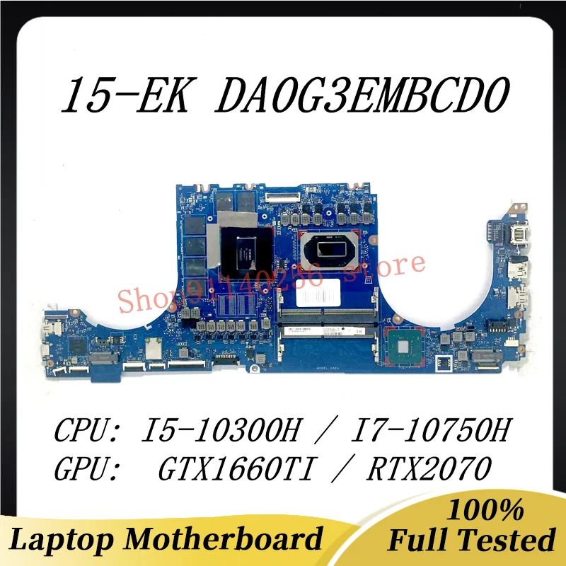L98750-001 L98755-601 DA0G3EMBCD0 For HP 15-EK Laptop Motherboard With I5-10300H / I7-10750H CPU GTX1660TI / RTX2070 100% Tested
L98750-001 L98755-601 DA0G3EMBCD0 For HP 15-EK Laptop Motherboard With I5-10300H / I7-10750H CPU GTX1660TI / RTX2070 100% Tested