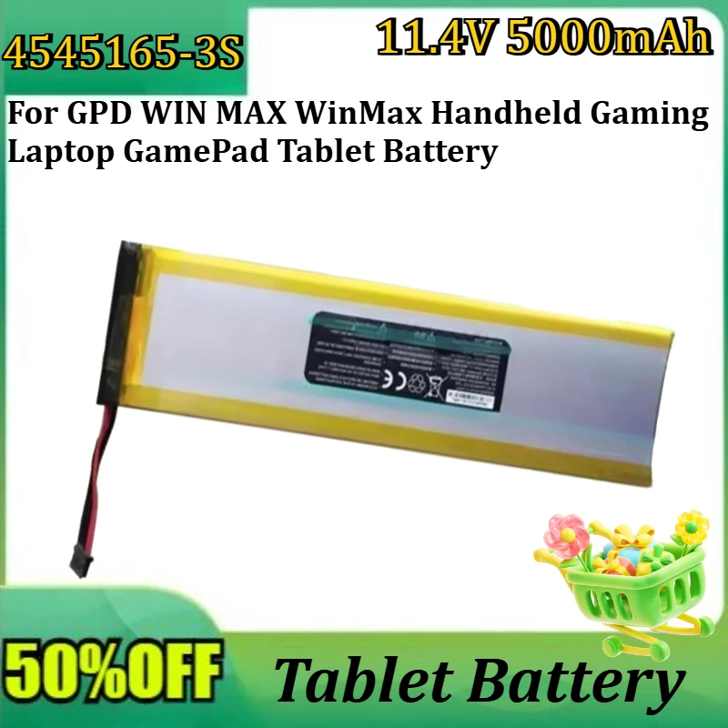 New 4545165-3S 11.4V 5000mAh High Quality Battery for GPD WIN MAX WinMax Handheld Gaming Laptop GamePad Tablet Battery
New 4545165-3S 11.4V 5000mAh High Quality Battery for GPD WIN MAX WinMax Handheld Gaming Laptop GamePad Tablet Battery