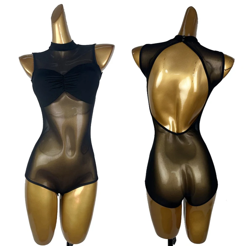 Latin Dance Tops Black Mesh Bodysuit For Womens High Neck Sleeveless Jumpsuits Tops Line Dance Costume Latin Dancing Wear XH2120
Latin Dance Tops Black Mesh Bodysuit For Womens High Neck Sleeveless Jumpsuits Tops Line Dance Costume Latin Dancing Wear XH2120