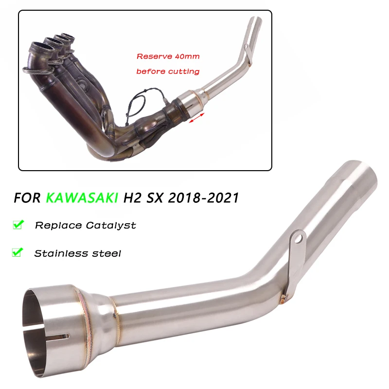 For KAWASAKI H2 SX 2018-2021 2019 2020 Motorcycle Exhaust Escape Pipe Mid Link Pipe Silencer Muffler Slip On Stainless Steel
For KAWASAKI H2 SX 2018-2021 2019 2020 Motorcycle Exhaust Escape Pipe Mid Link Pipe Silencer Muffler Slip On Stainless Steel