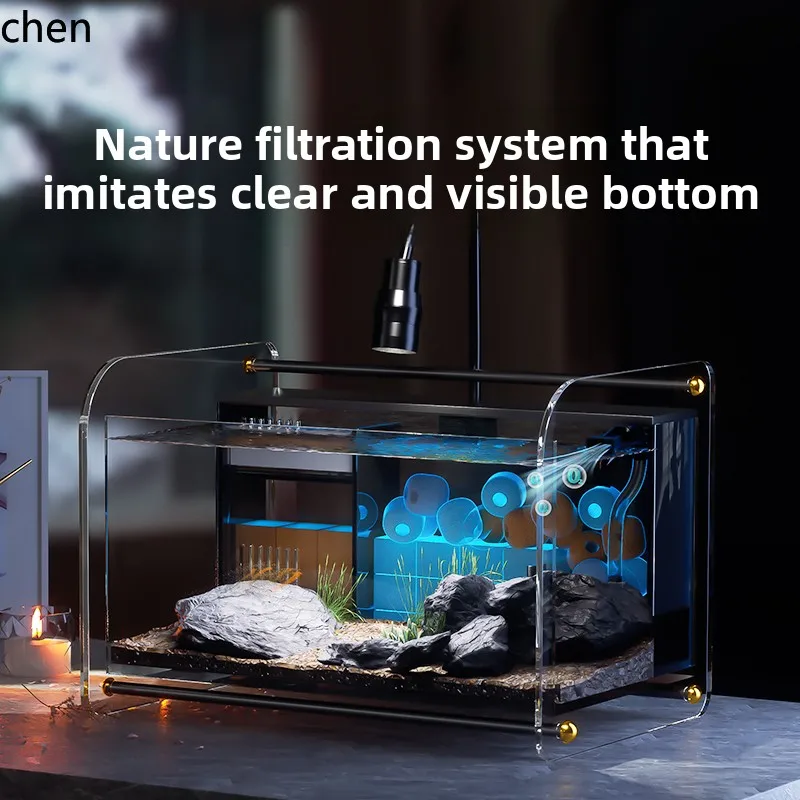 CP small living room new light luxury integrated water-free household high-end mini desktop small fish tank
CP small living room new light luxury integrated water-free household high-end mini desktop small fish tank