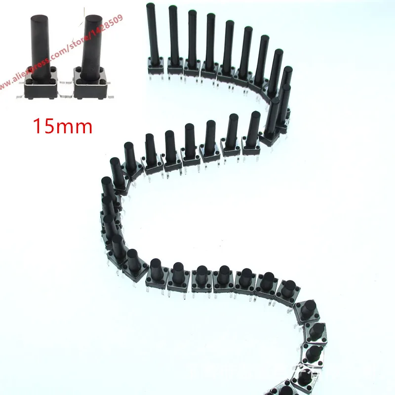 400pcs/Lot Black 6*6*15MM SMD four feet Copper feet high temperature resistant Light touch switch
400pcs/Lot Black 6*6*15MM SMD four feet Copper feet high temperature resistant Light touch switch