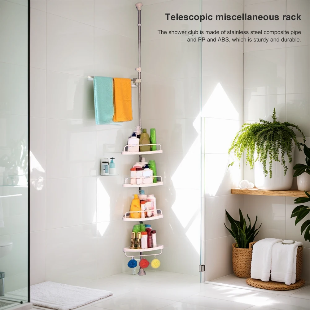 Adjustable Telescopic Bathroom Shelf 4 Tier Shower Corner Storage Rack Shower Caddy Organizer Stainless Steel Frame Decor Shelf
Adjustable Telescopic Bathroom Shelf 4 Tier Shower Corner Storage Rack Shower Caddy Organizer Stainless Steel Frame Decor Shelf