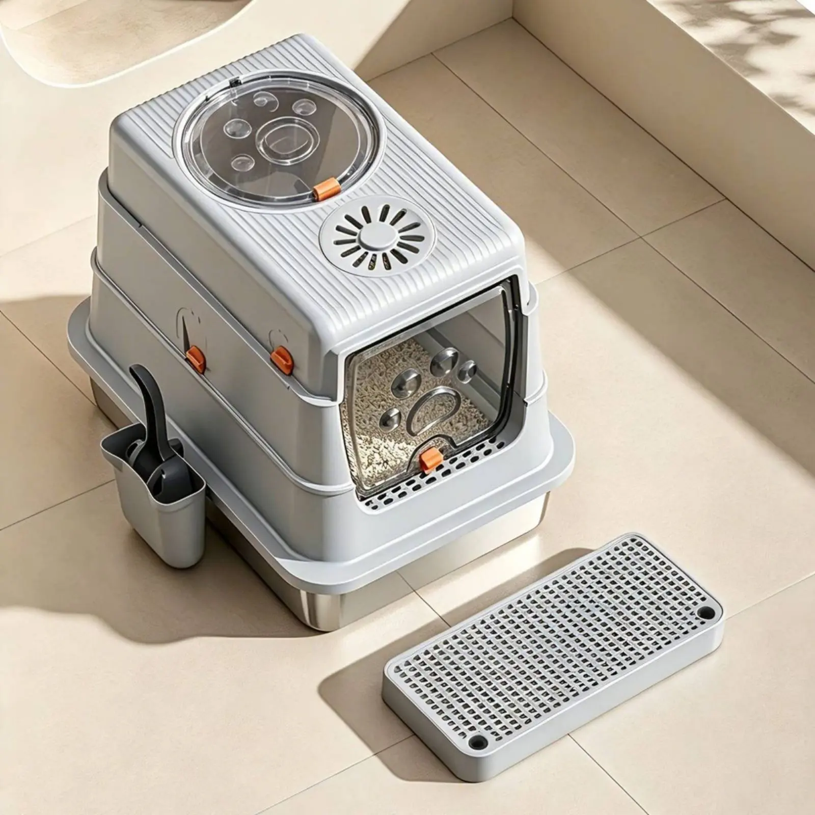 Stainless Steel Litter Box Odor Control Enclosed Feline Litter Box Pet Toilet Leak Proof Easy to Clean
Stainless Steel Litter Box Odor Control Enclosed Feline Litter Box Pet Toilet Leak Proof Easy to Clean