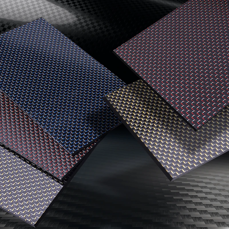 200x300mm Plain Glossy Matte Thickness 0.5-2.5mm Gold Silver Red Blue 100% 3K Colored Carbon Fiber Sheet
200x300mm Plain Glossy Matte Thickness 0.5-2.5mm Gold Silver Red Blue 100% 3K Colored Carbon Fiber Sheet