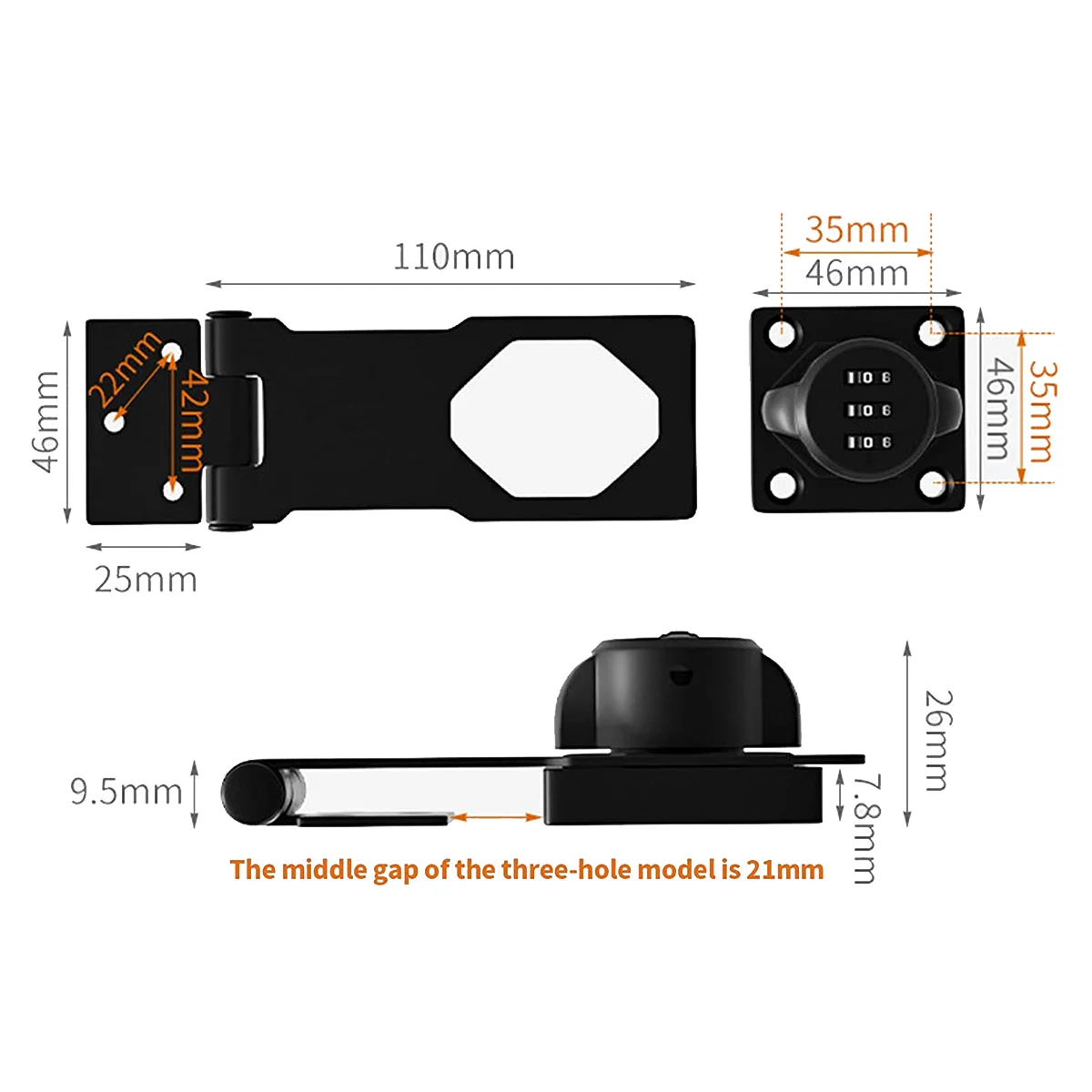 Household Cabinet Password Locks, Cabinet Door Combination Lock, Door Lock Clasp Door Cabinet, Privacy Lock (Black)
Household Cabinet Password Locks, Cabinet Door Combination Lock, Door Lock Clasp Door Cabinet, Privacy Lock (Black)