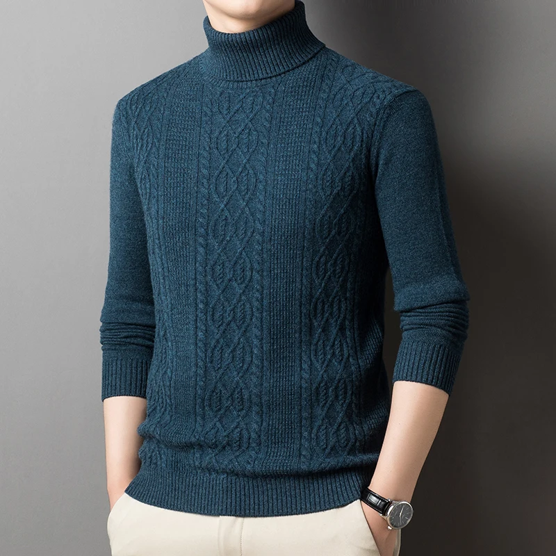 Top Grade Men's Thick 100% Sheep Wool Clothing Winter Turtleneck Cashmere Sweater High Collar Warm Wool Plaid Knitwear
Top Grade Men's Thick 100% Sheep Wool Clothing Winter Turtleneck Cashmere Sweater High Collar Warm Wool Plaid Knitwear