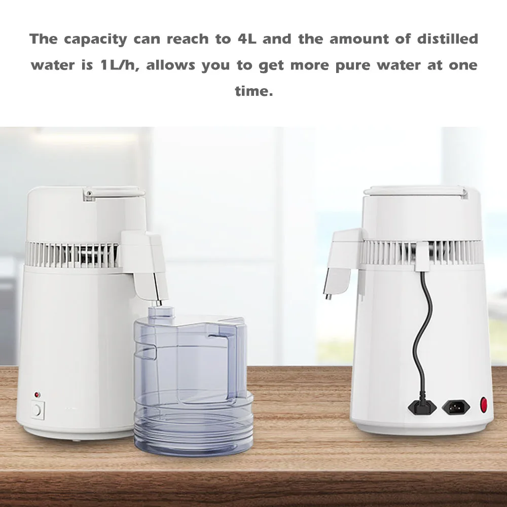 Бытовая машина для дистиллированной воды 750 Вт 220 В 4 л большой емкости лабораторный дистиллятор для чистой воды из нержавеющей стали Beautys Salon
Бытовая машина для дистиллированной воды 750 Вт 220 В 4 л большой емкости лабораторный дистиллятор для чистой воды из нержавеющей стали Beautys Salon